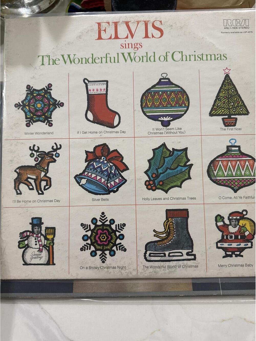 Elvis Sings The Wonderful World of Christmas Vinyl Record Album